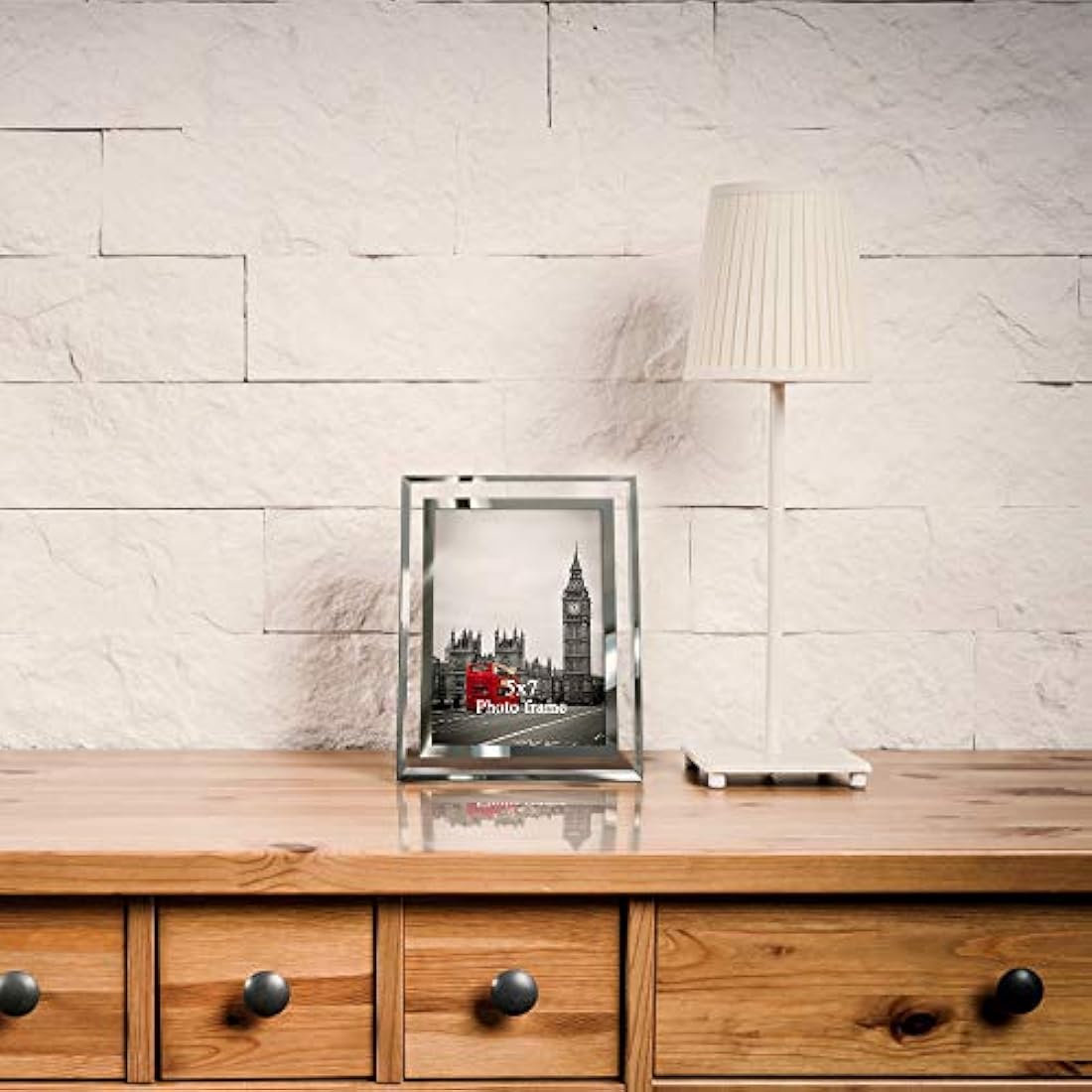 Giftgarden - Marco de fotos de cristal para decoración del hogar, Vidrio, 5X7, 5x7