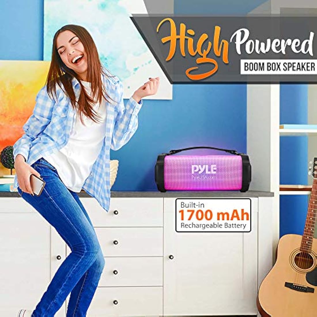 Parlante Portátil con Bluetooth PYLE-HOME PBMSPRG4