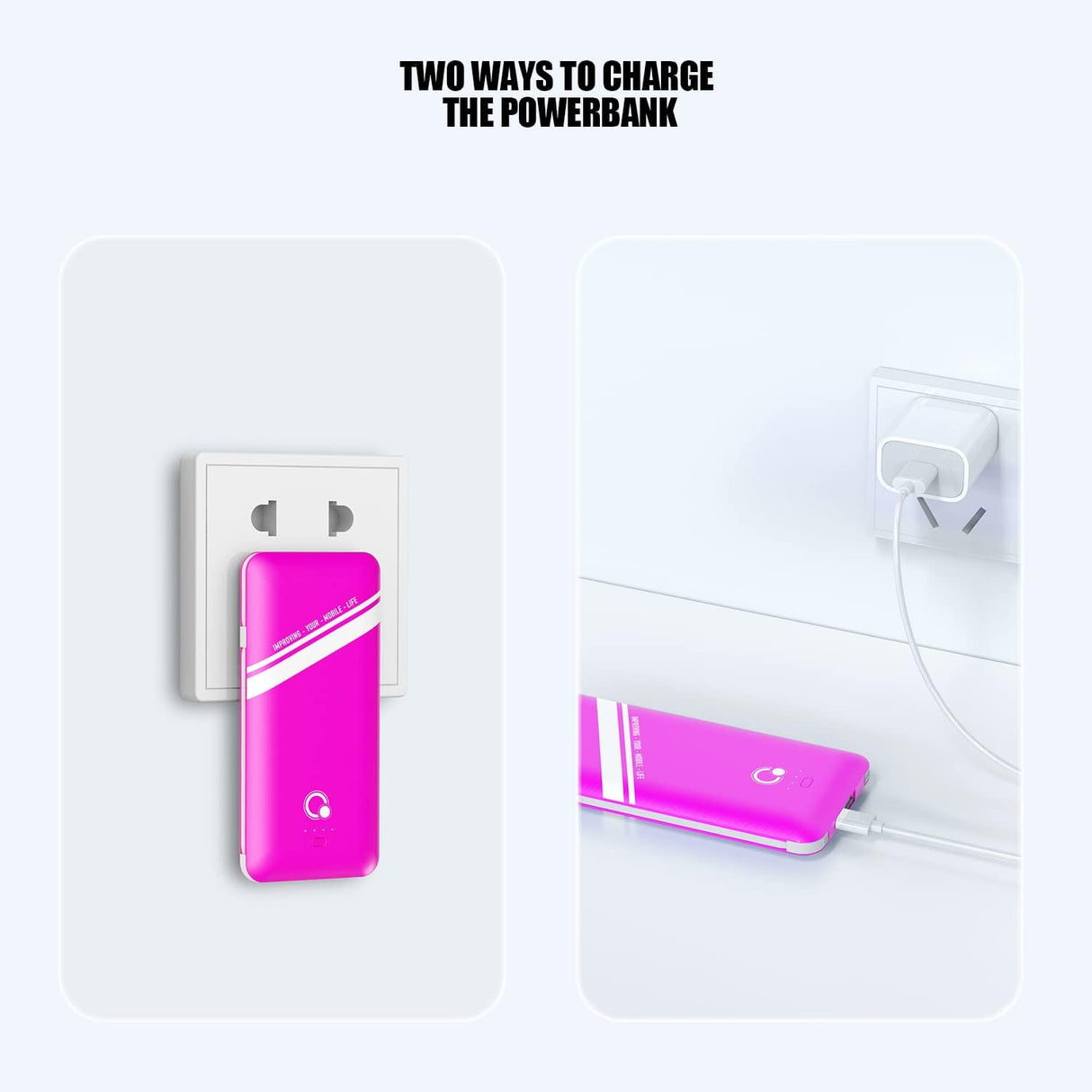 Cargador portátil de 4 salidas con enchufe Micro USB C