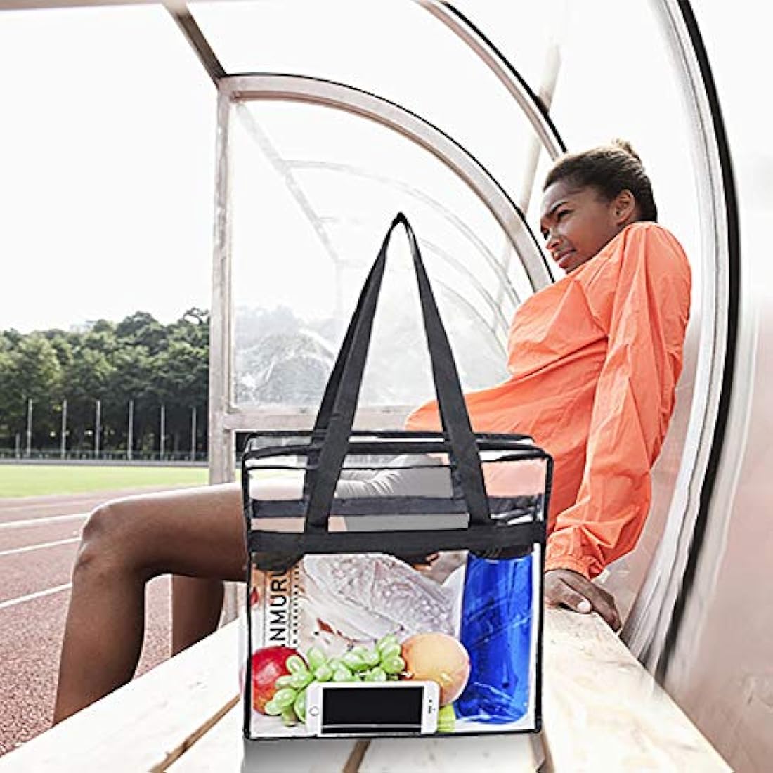 Clearworld Bolsa transparente en PVC con asas