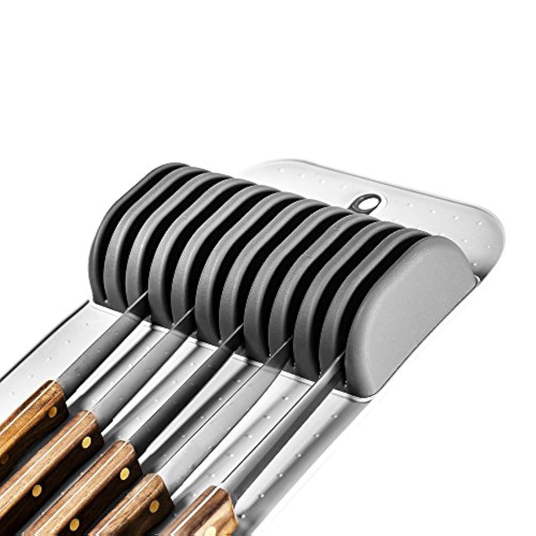 Madesmart Alfombrilla grande para cuchillos en cajón blanco