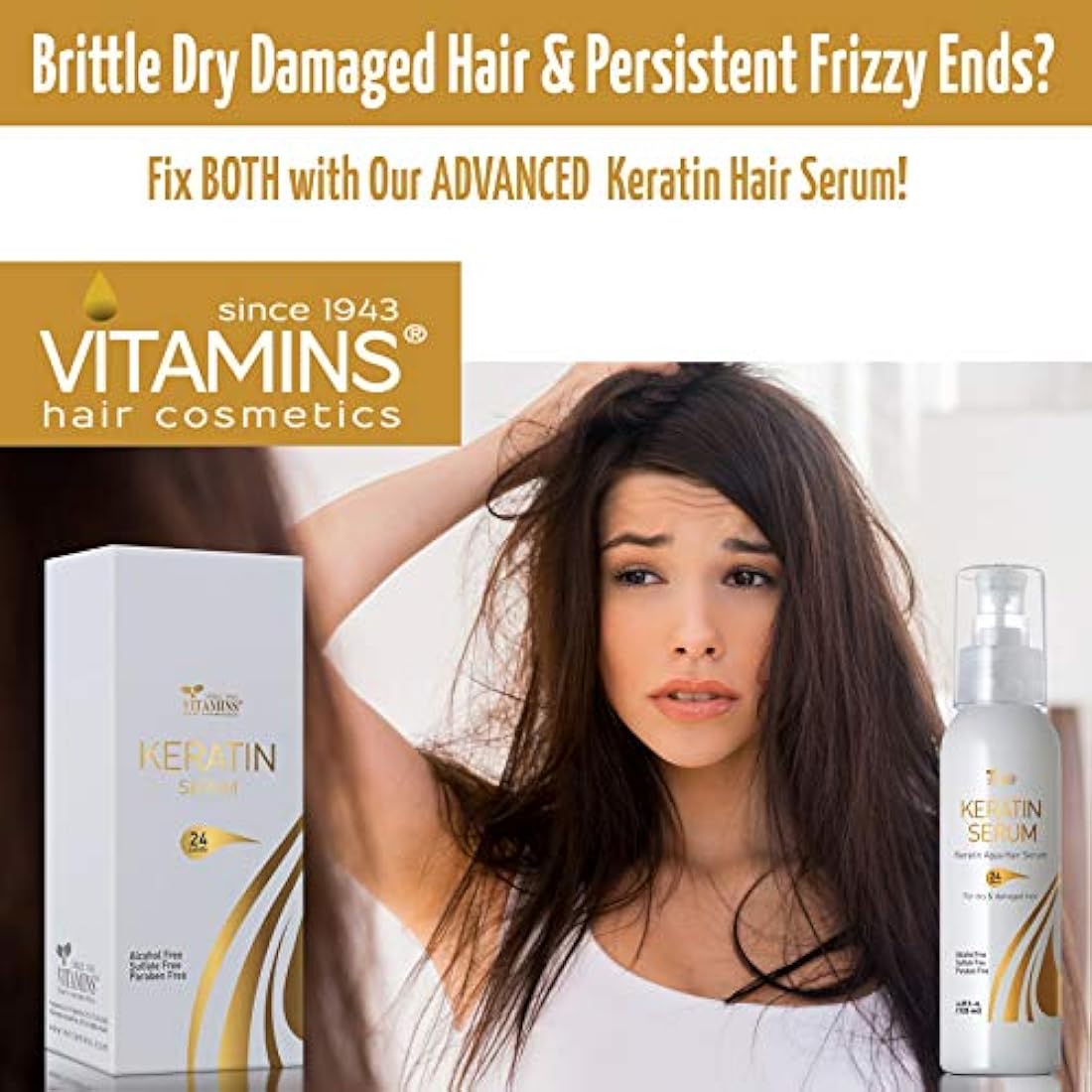 Sérum para el cabello con queratina y proteína