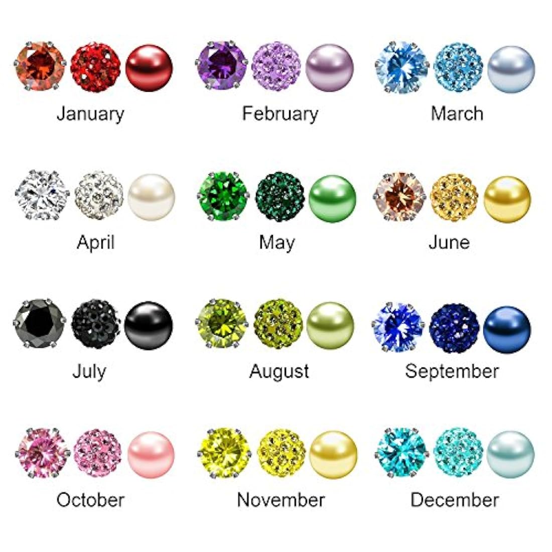 Pendientes de tuerca para mujer y niña, de acero inoxidable