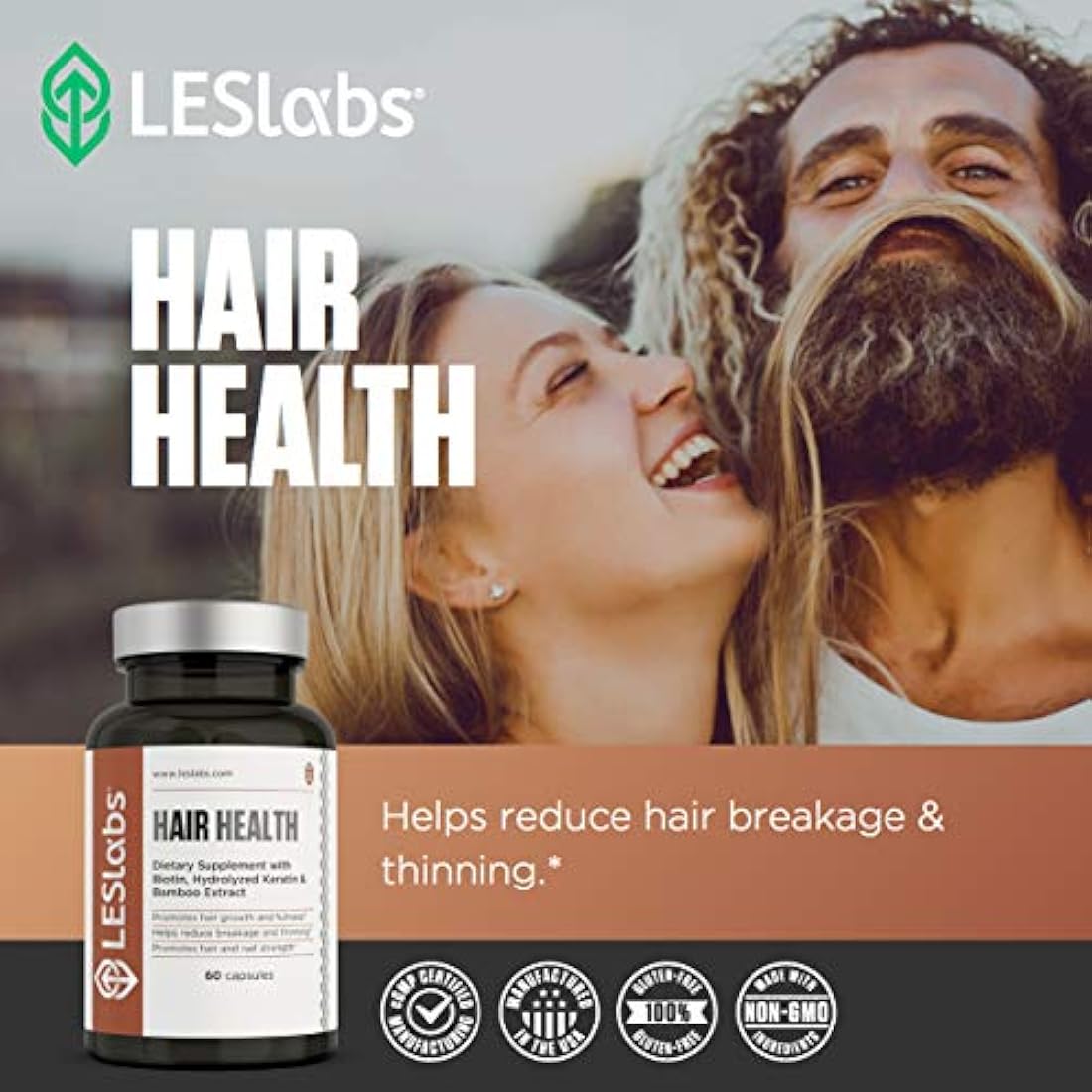 Suplemento natural para crecimiento de cabello LES Labs