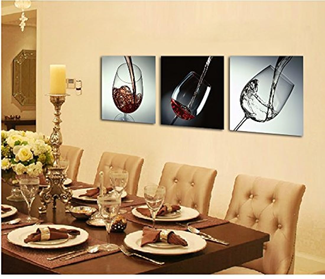 Wieco Art - Lienzo decorativo para pared, en 3 paneles