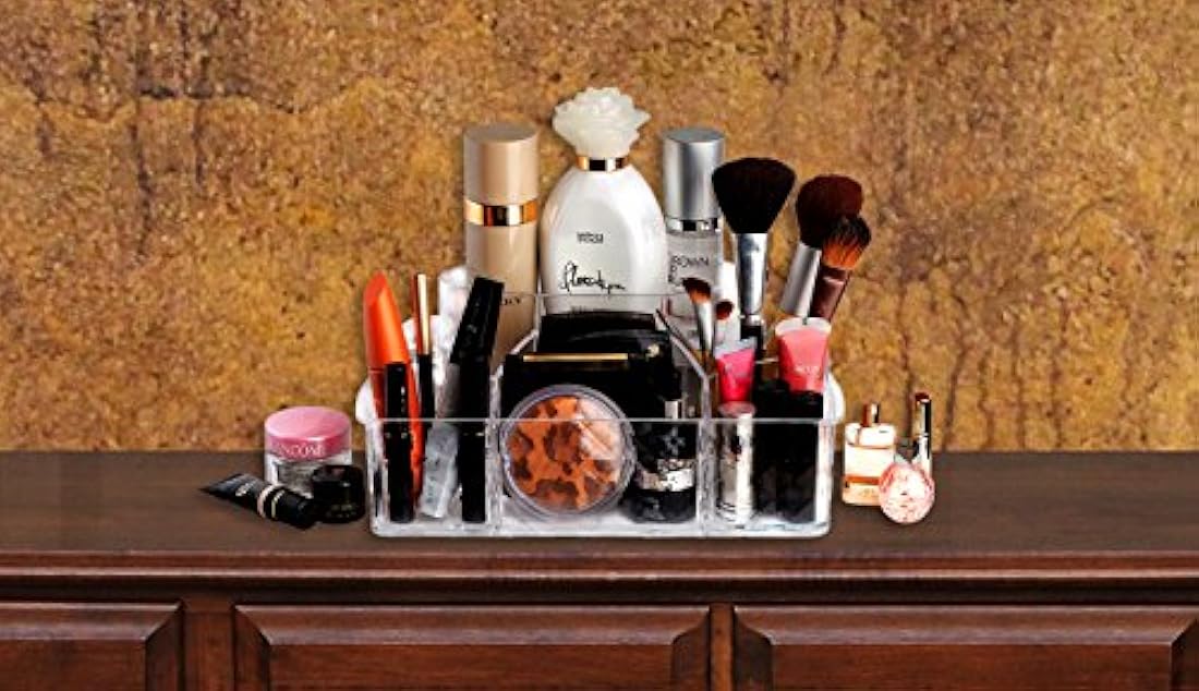 Organizador de almacenamiento de cosméticos transparente