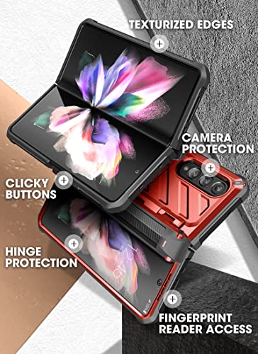 SUPCASE Unicorn Beetle Pro Series - Funda para Samsung Galaxy Z Fold 3 5G (2021), carcasa de doble capa resistente con protector de pantalla integrado y soporte y ranura para bolígrafo S (ruiddy)