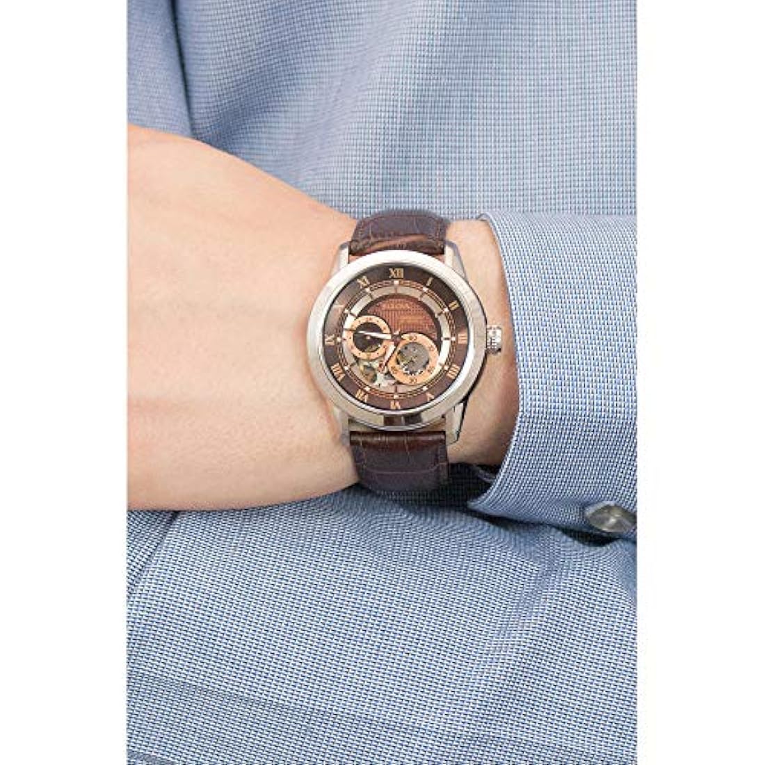 Bulova - Reloj para hombre con carátula y apertura doble