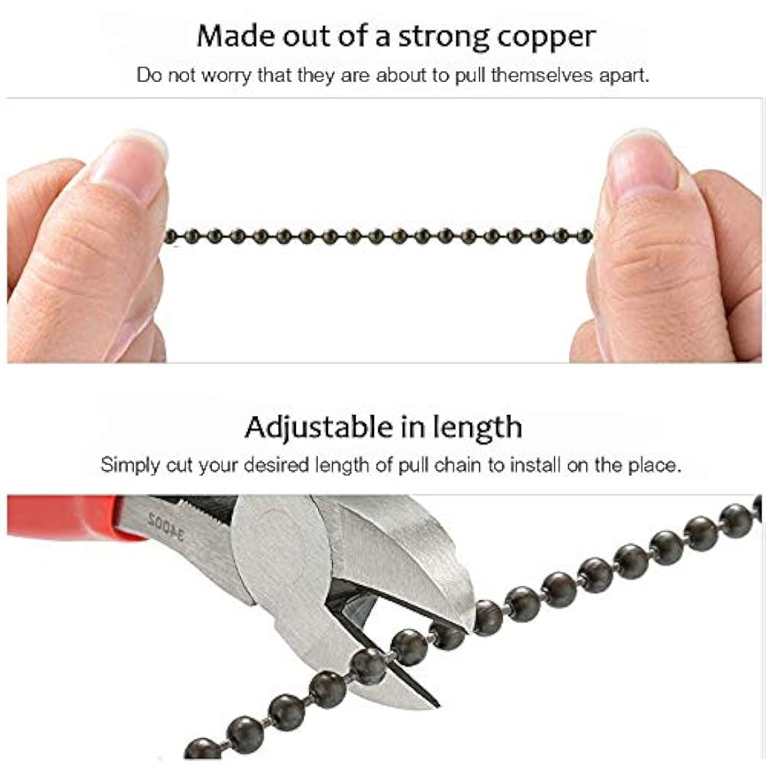 Cadenas para abanicos de techo, 12 pulgadas