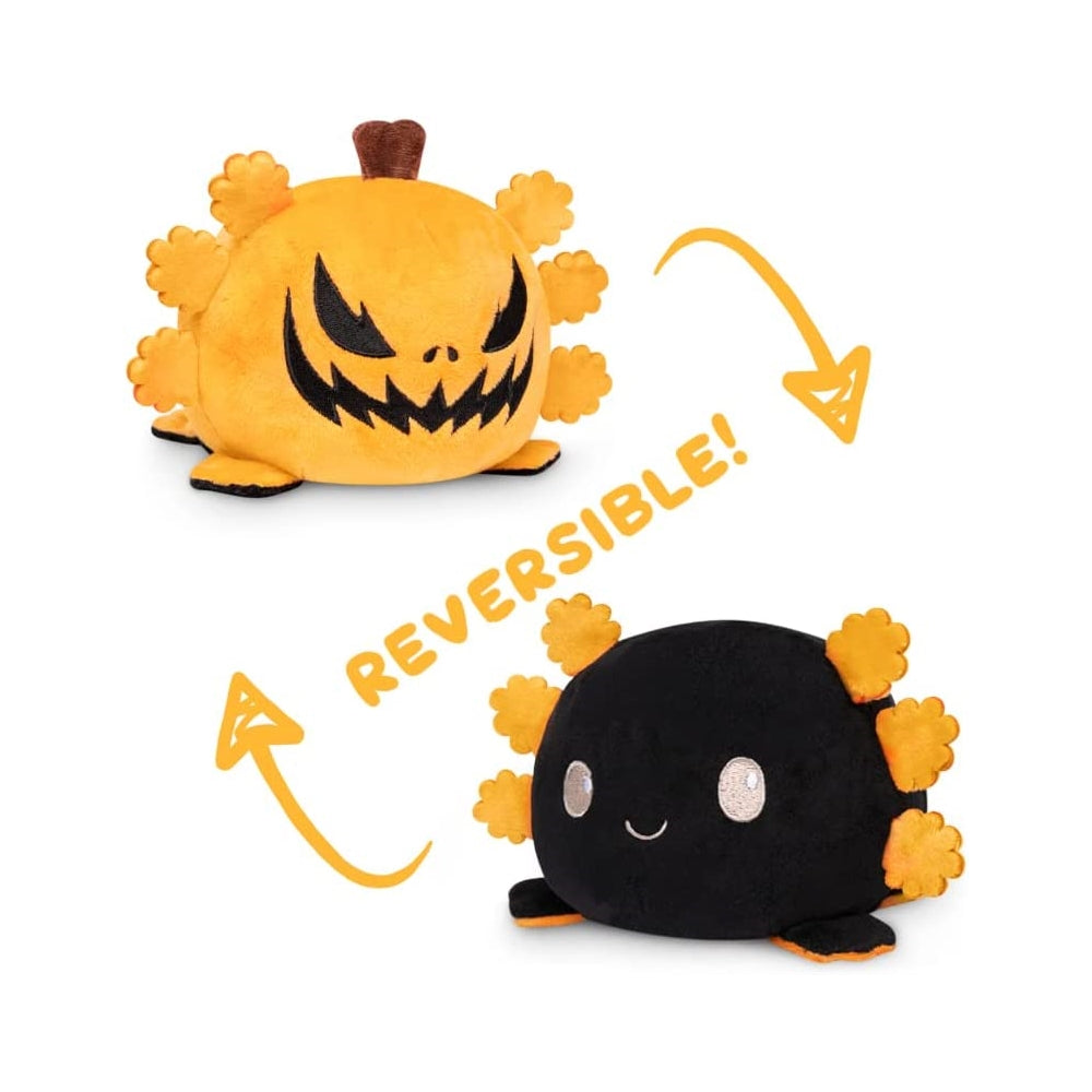 Peluche reversible de Halloween negro y naranja
