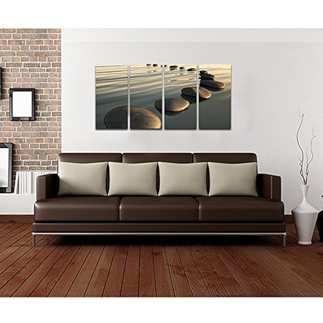 Lienzo decorativo para pared con diseño de piedra de basalto