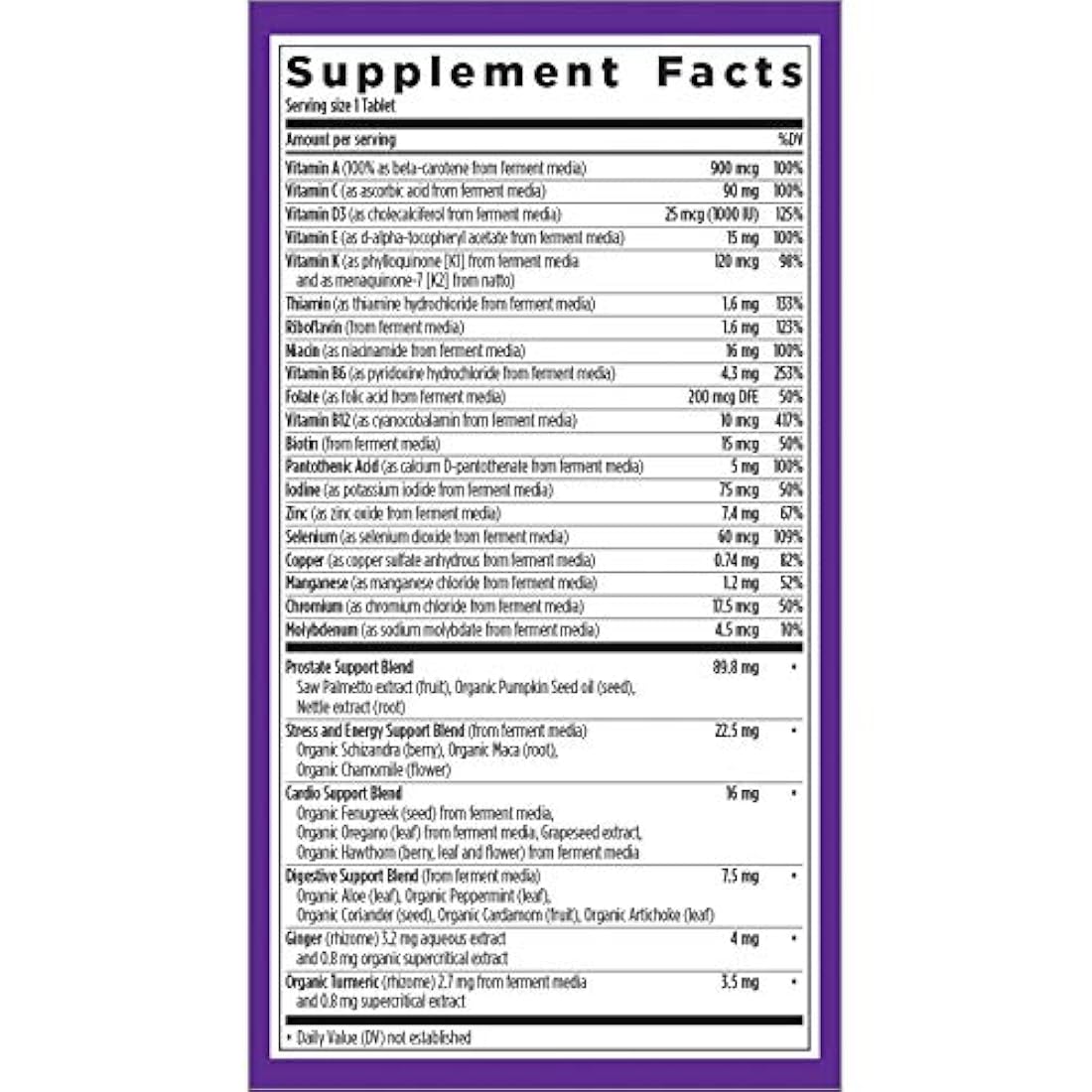 Tabletas multivitamínicas para hombres de más de 40 años, uso diario, de New Chapter, 371, 1, 1