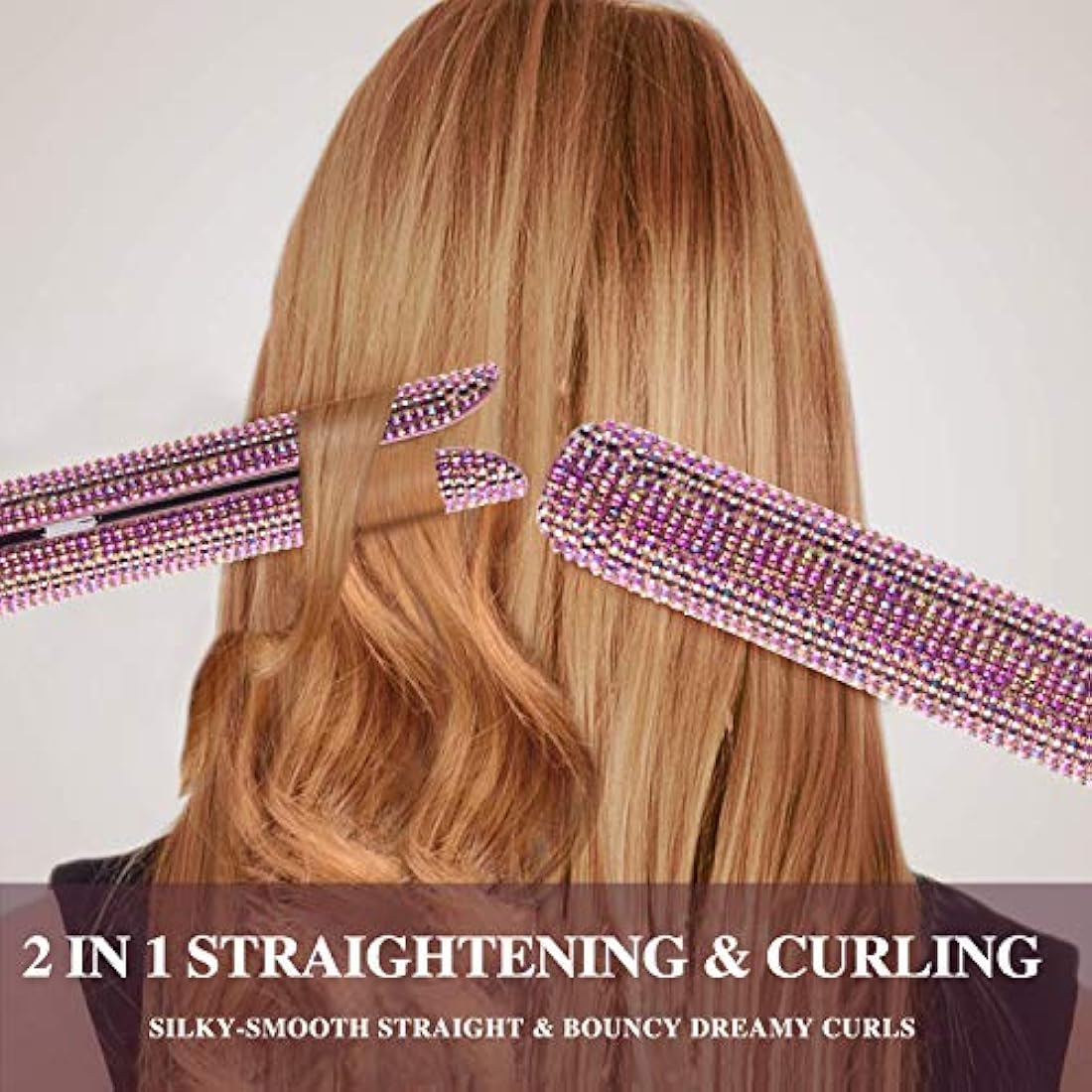 Plancha plana de titanio para el cabello alisador de pelo