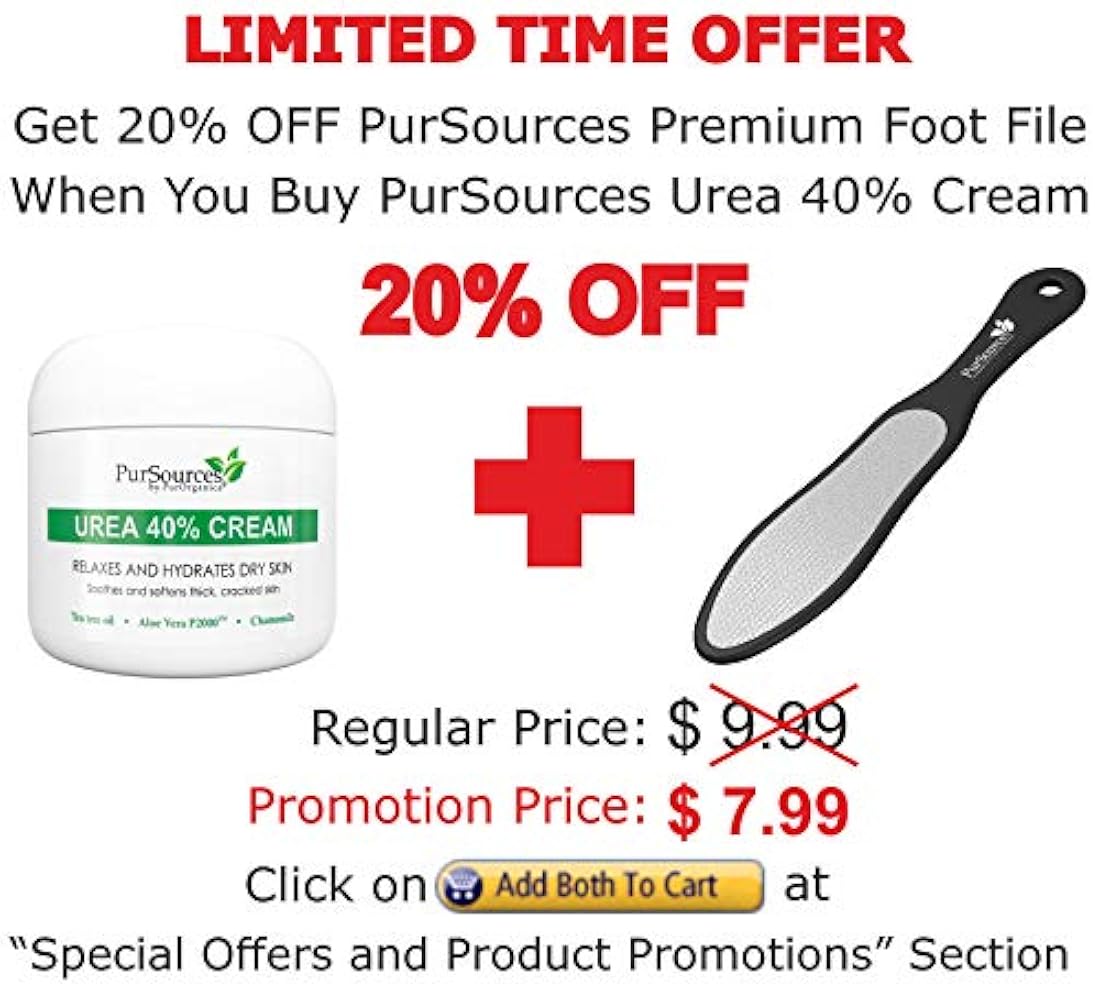 Crema para los pies de urea al 40 % 4 onzas