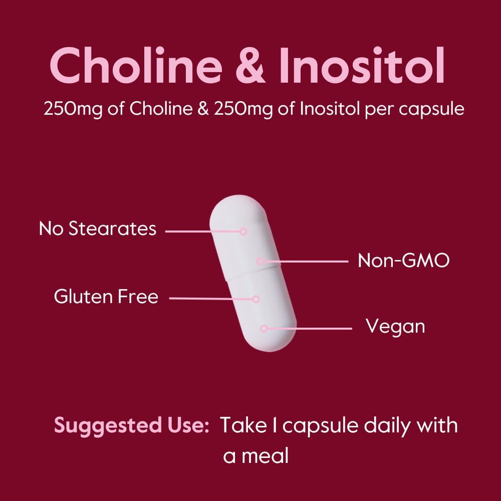 Bestvite Choline Inositol 500mg Vegan Sin rellenos 120 cápsulas