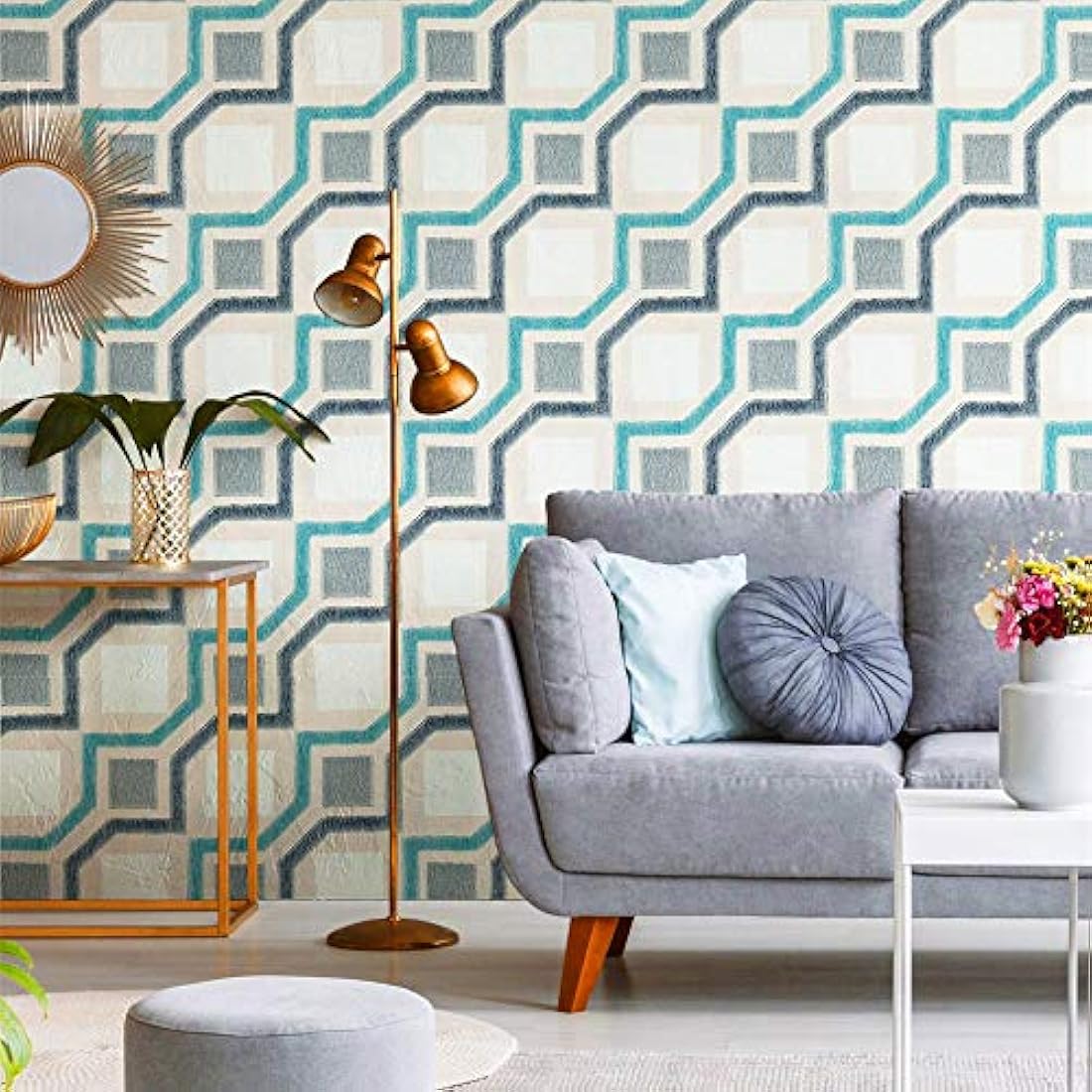 Papel pintado 3D para pared, hojas tropicales,