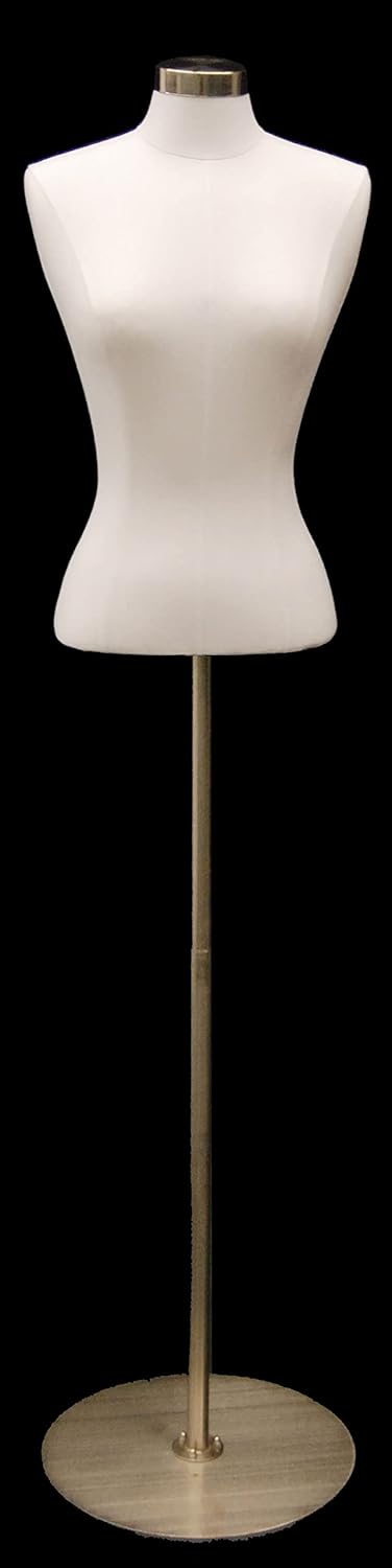 Maniquí femenino ROXYDISPLAY™ con base metálica redonda - BS-04