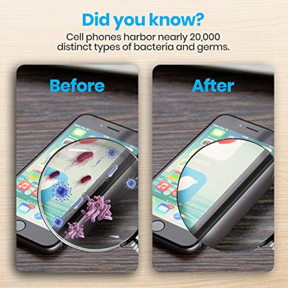 Bolsa germicida de luz ultravioleta SERENELIFE SLUVDISB50