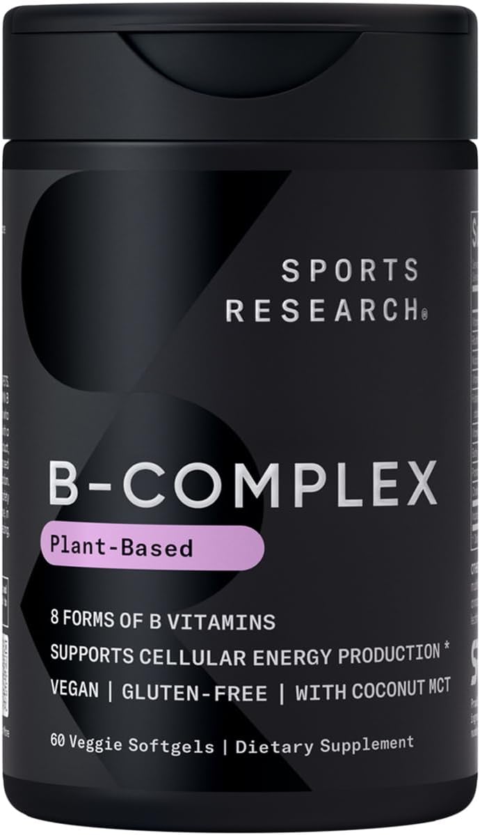 Vitamin B-Complex Sports Research, Vegano, 60 Softgels