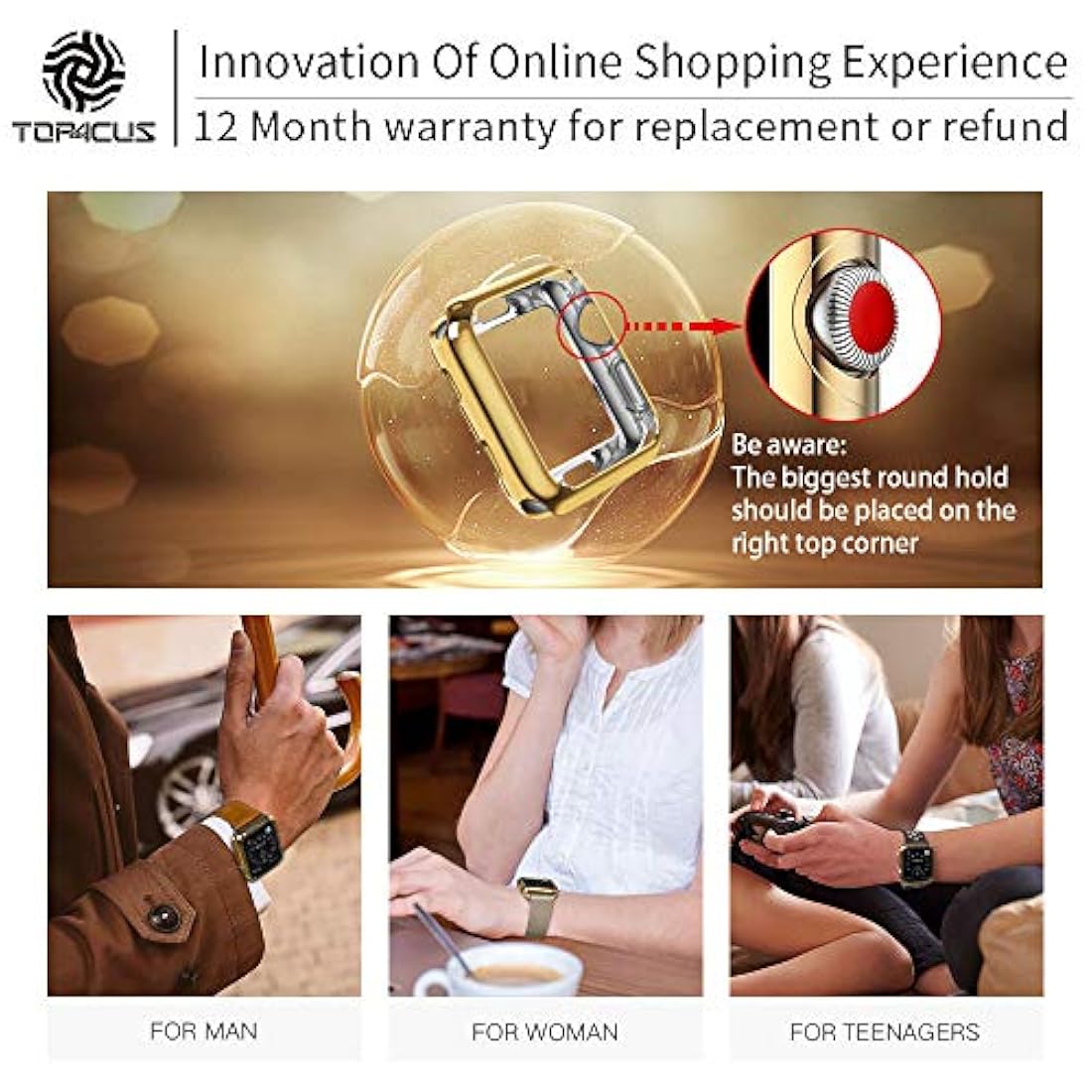 Funda protectora 1, 38 mm, Dorado