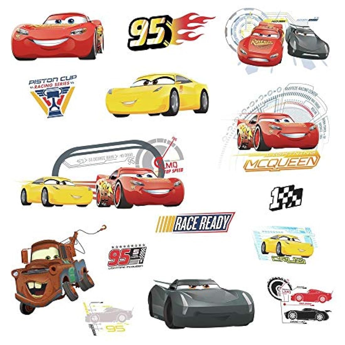 RoomMates Disney Pixar Cars 3 Adhesivo decorativo para pared