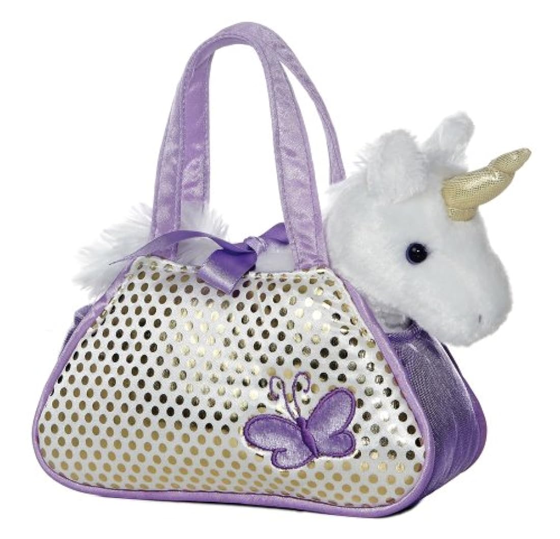 Bolso para llevar peluche de mascota unicornio