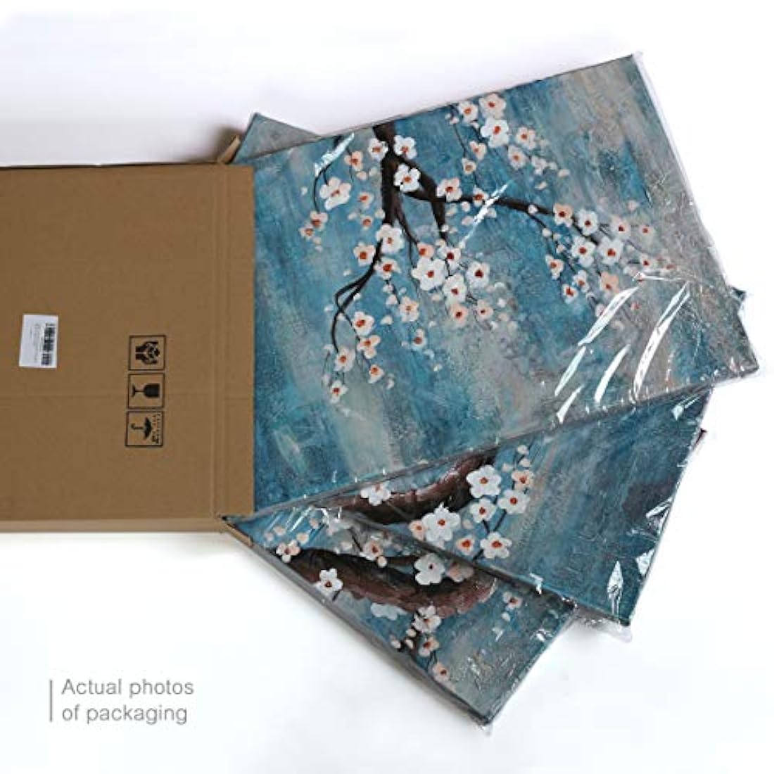 Cuadro de pared extragrande pintado a mano enmarcado al óleo