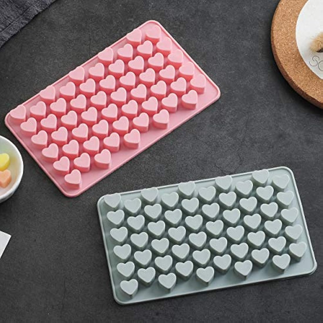 Verdental Mini moldes de silicona en forma de corazón Moldes