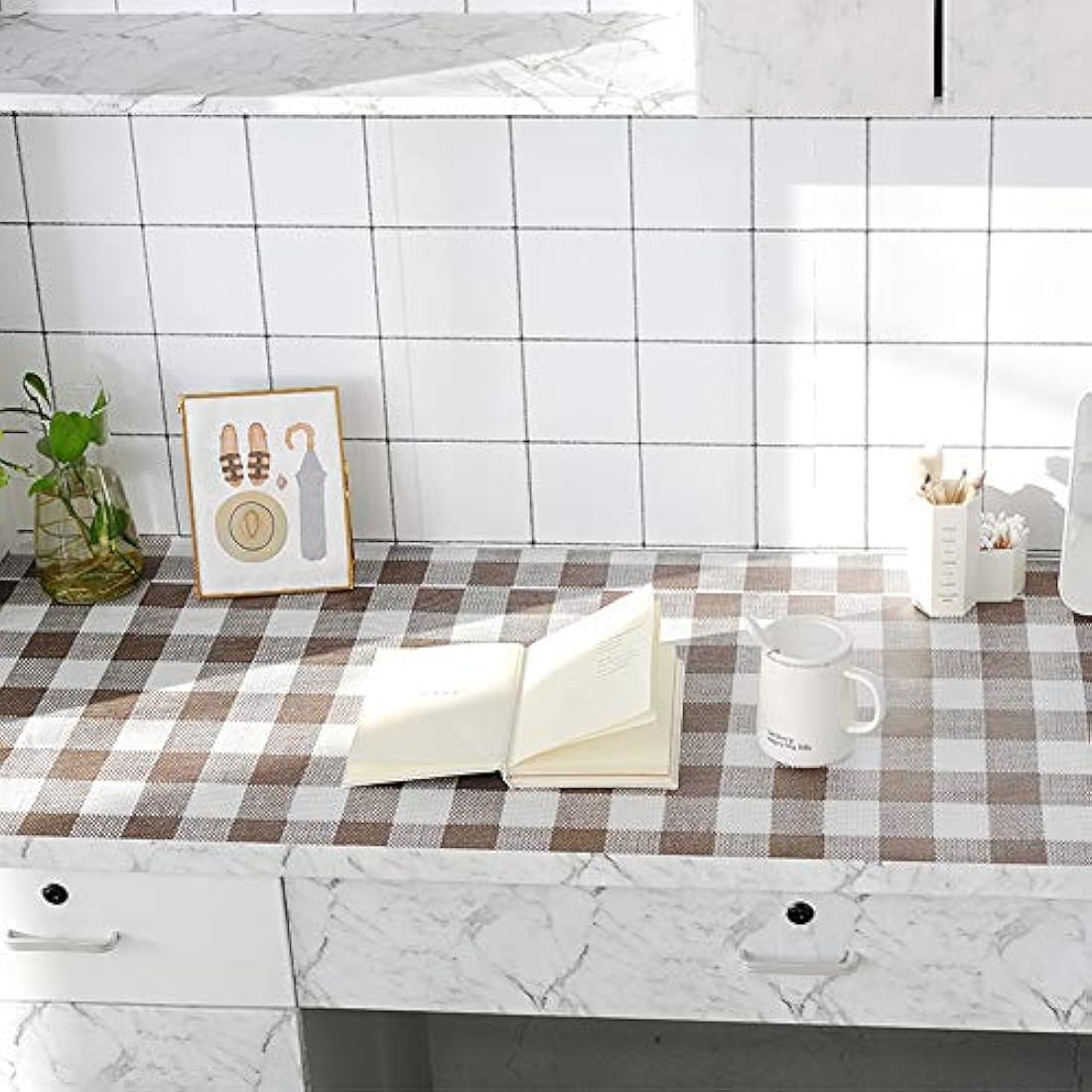 Papel de pared de autoadhesivo para muebles de mesa