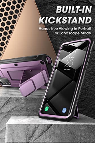 SUPCASE Unicorn Beetle Pro Series - Funda para Samsung Galaxy Note 20 (versión 2020), funda resistente de cuerpo completo y soporte sin protector de pantalla integrado (morado)
