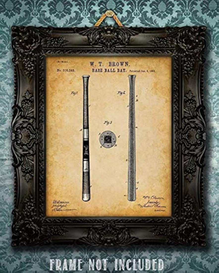 Cuadro bate de béisbol Impresión de patente
