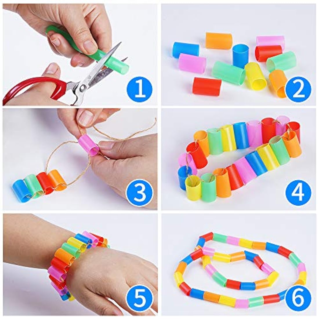 200 pajitas para batidos gigante, coloridas