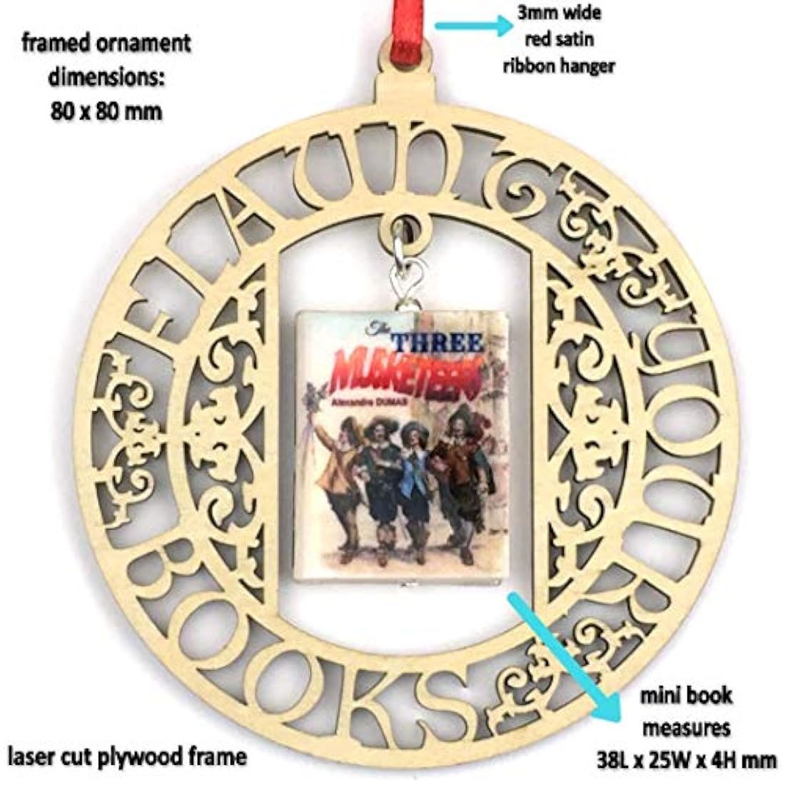 Mini libro de arcilla decorativo de pared