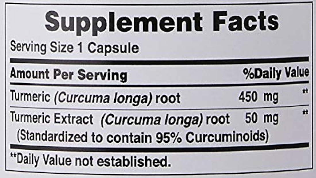 Curcumina 500 MG-90 Cápsulas