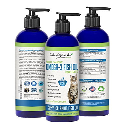 aceite de pescado Omega 3 libre de transgénicos para gatos