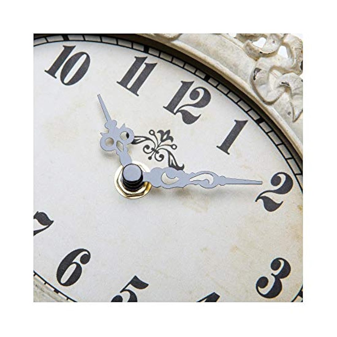 NIKKY HOME - Reloj de mesa analógico clásico, funciona con pilas, diseño rústico