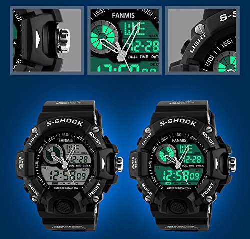 Relojes LED de pantalla analógica para hombre