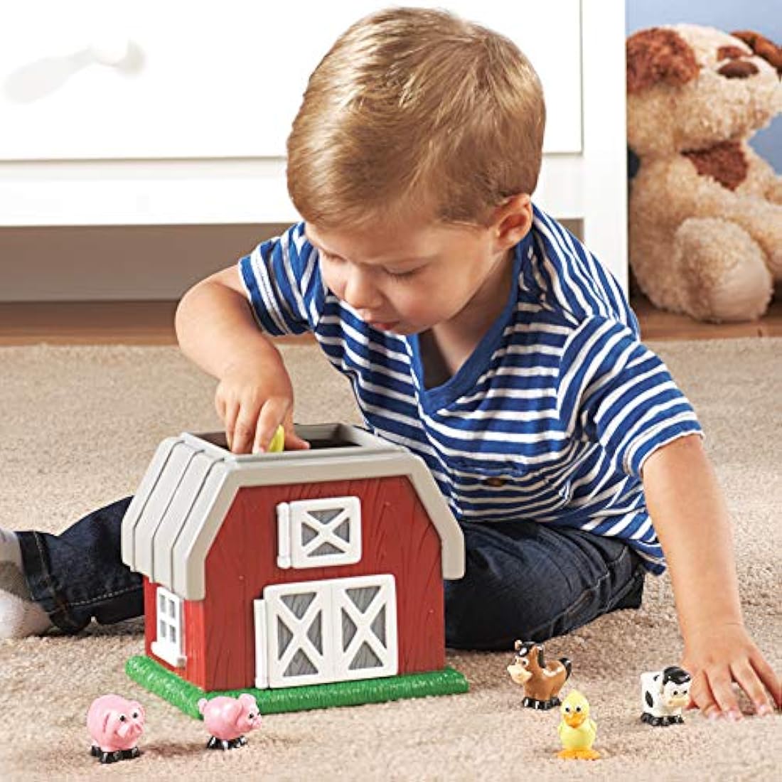 Recursos de aprendizaje Hide-N-Go Moo, 9 Piezas