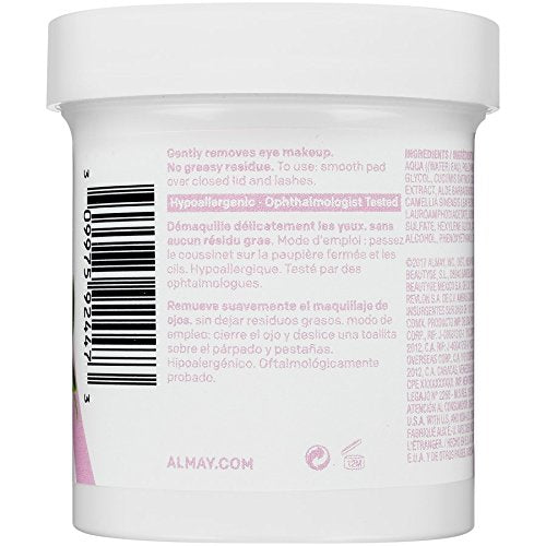 Almohadillas desmaquillantes para ojos sin aceite,