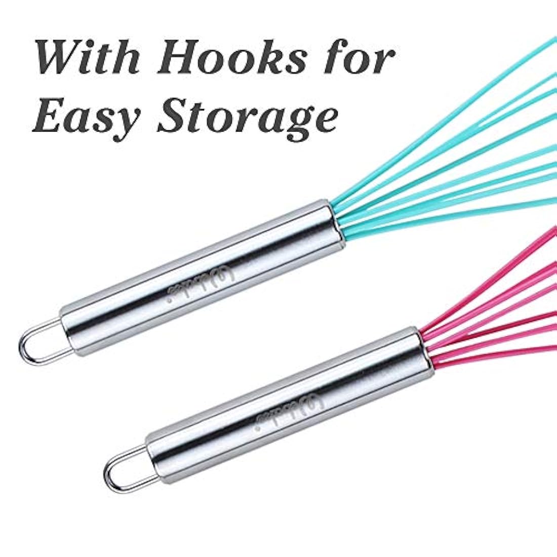 Batidor de silicona de 8 y 10 pulgadas, paquete de 4