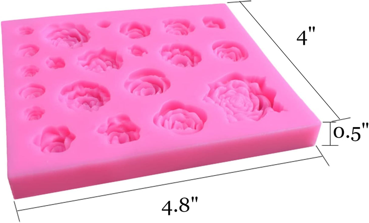 Tosnail Paquete de 3 moldes de silicona para fondant