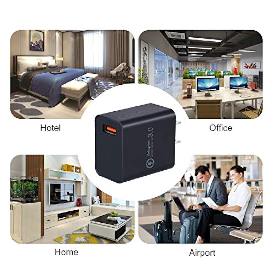 Cargador con cable de carga rápida 3.0