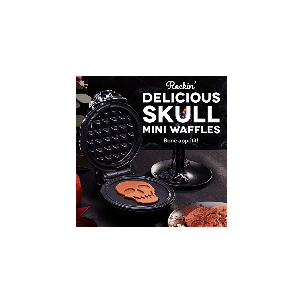 waflera tamaño pequeño con diseño de calavera