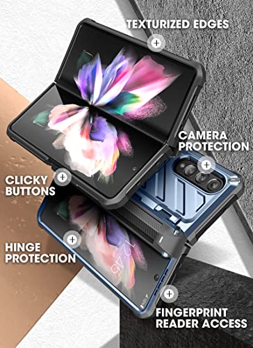 SUPCASE Unicorn Beetle Pro Series - Funda para Samsung Galaxy Z Fold 3 5G (2021), carcasa de doble capa resistente con protector de pantalla integrado y soporte y ranura para bolígrafo S (tensado)
