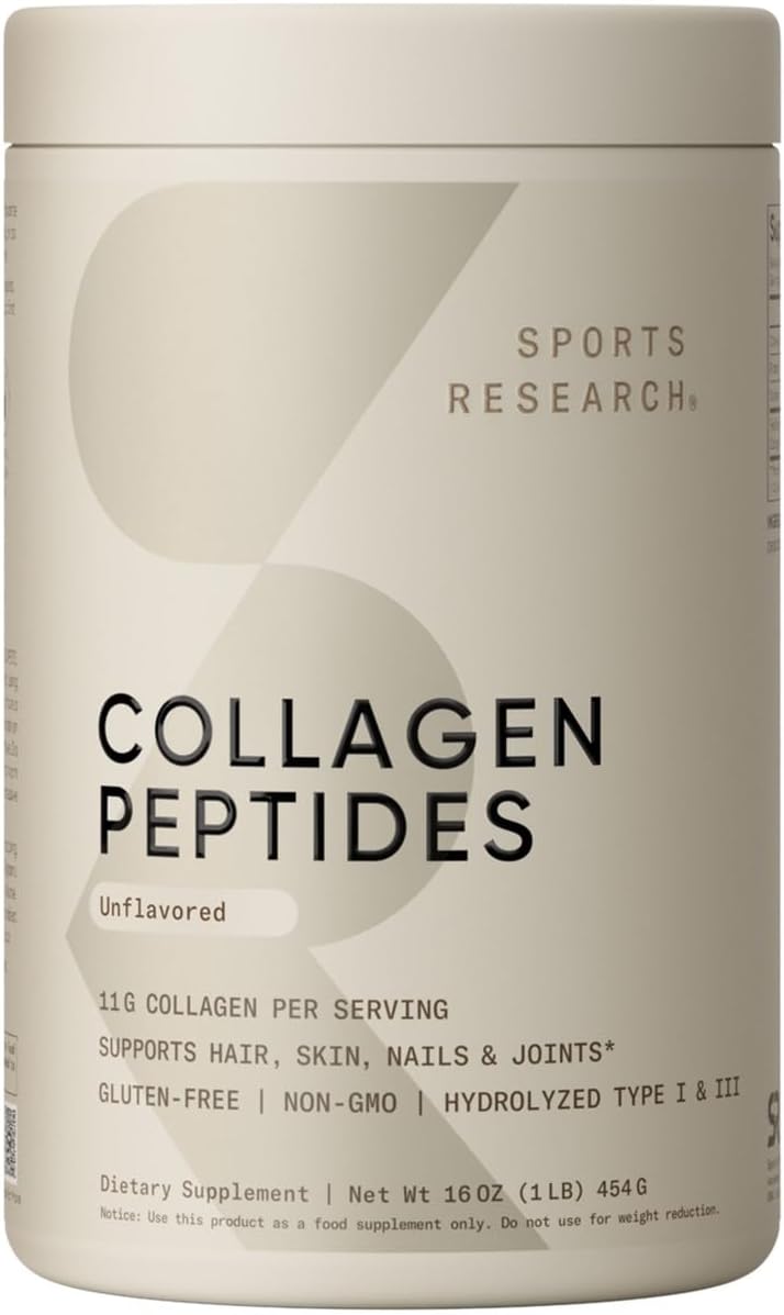 Suplemento de colágeno hidrolizado Sports Research - Piel y huesos