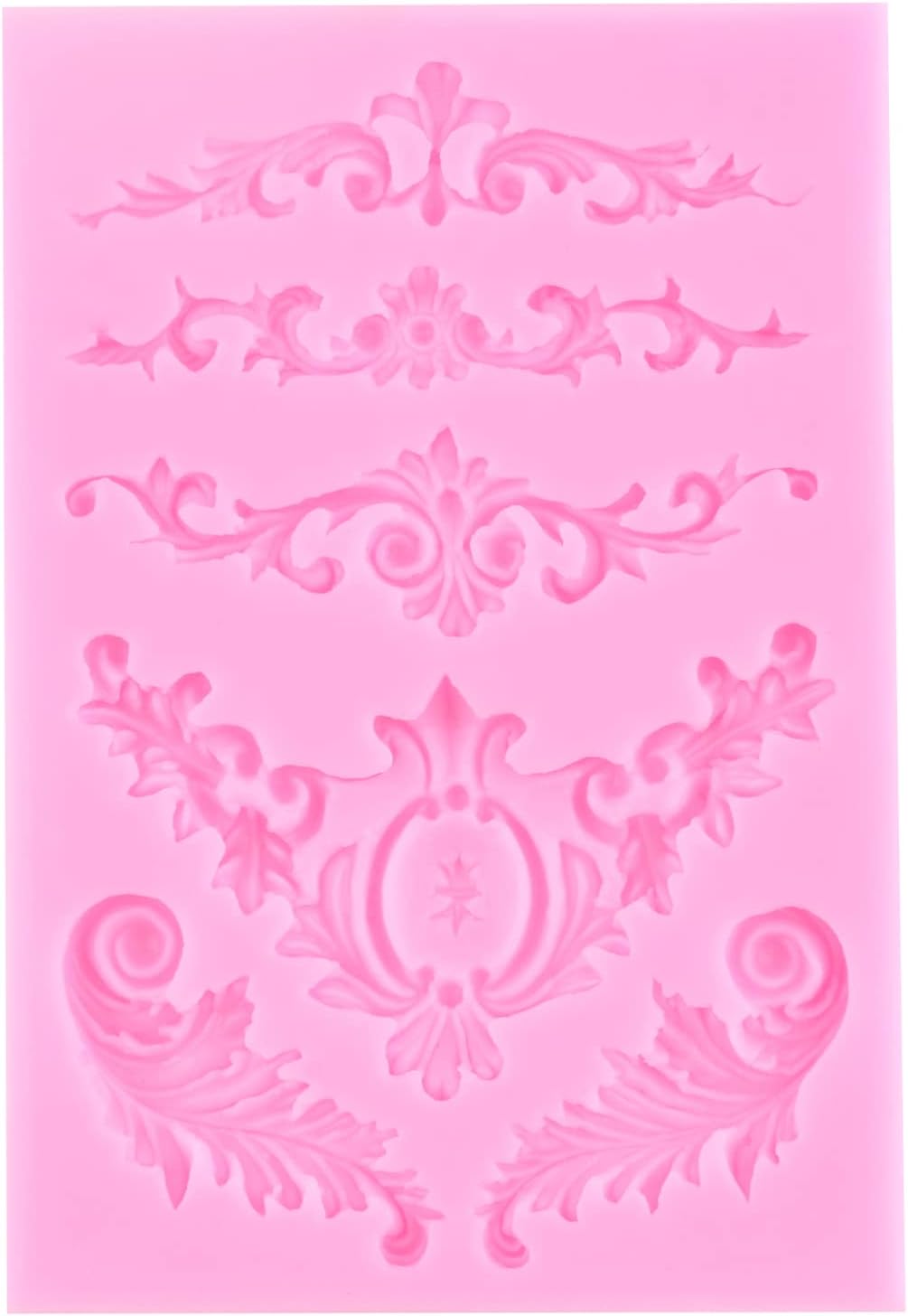 MYPRACS Marco de fotos barroco con diseño de pergamino