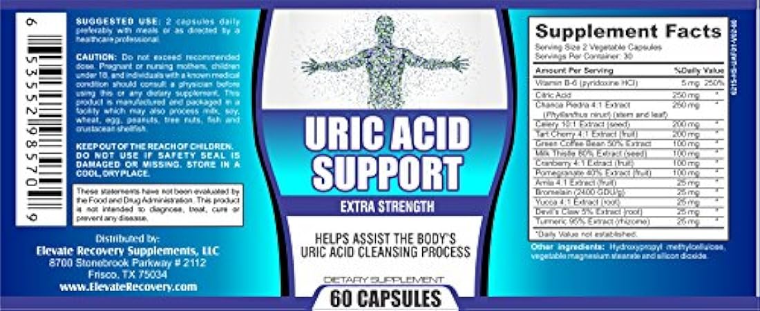 Ácido úrico Apoyo Suplemento – Ácido úrico Cleanse/Reductor