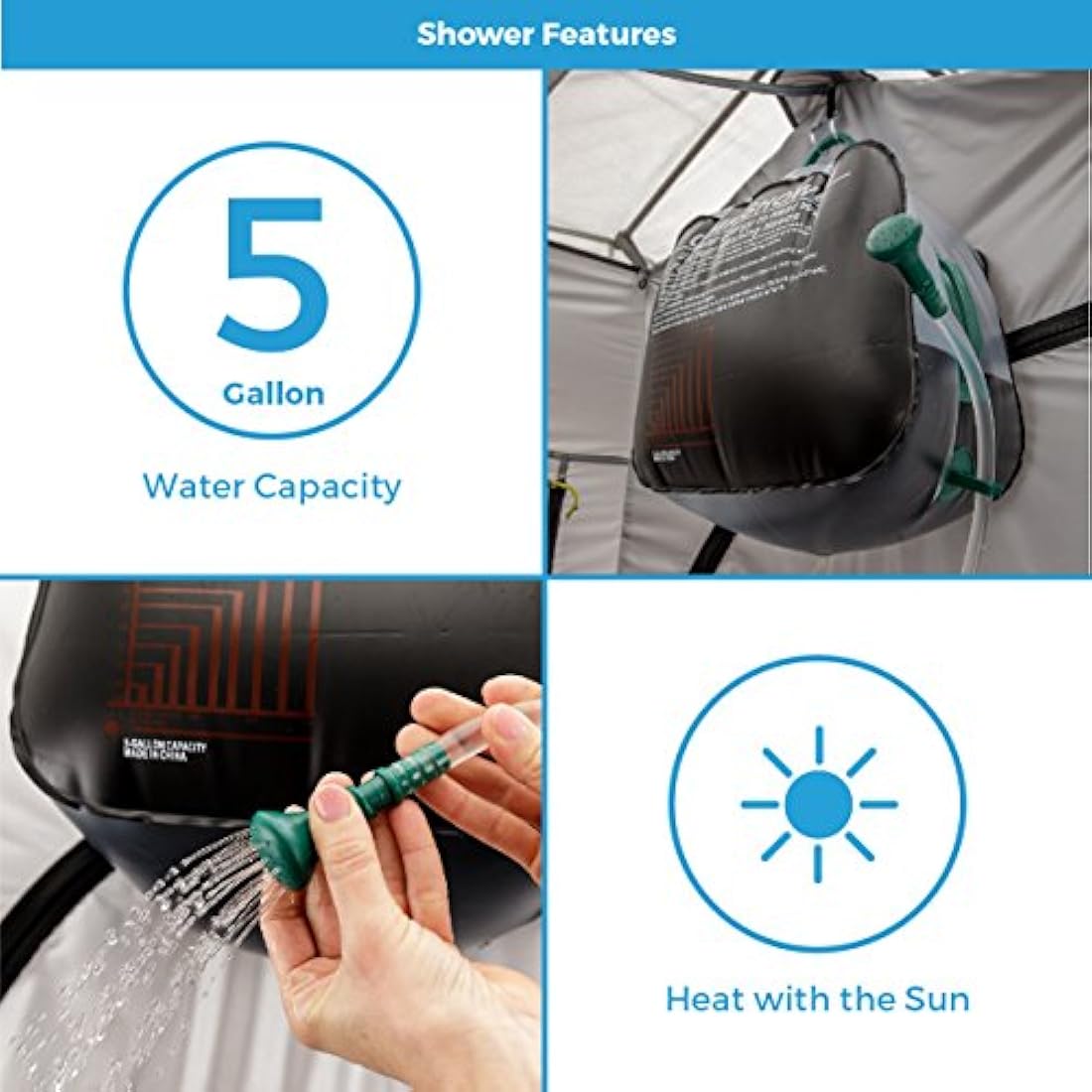 Core Instant Camping Tienda de ducha con cambiador