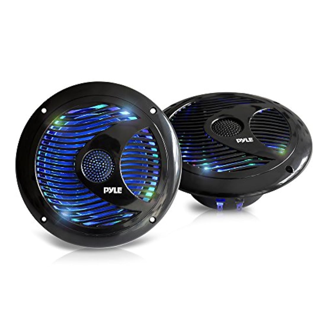 Cornetas Altavoces impermeables de grado marino, luces LED PYLE PLMR6LEB
