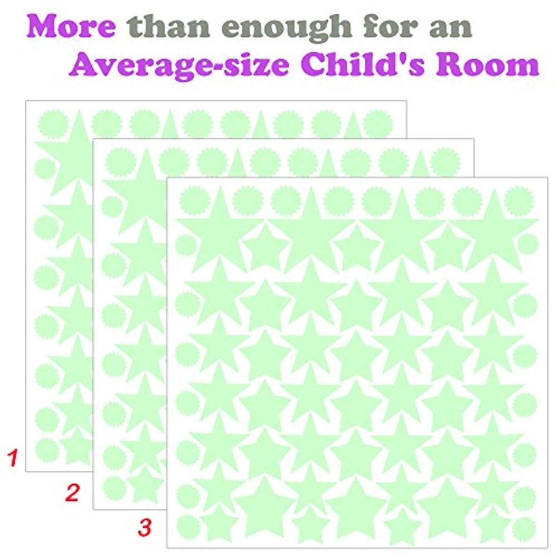 Kit de Pegatinas de pared o techo brillantes - MAFOX